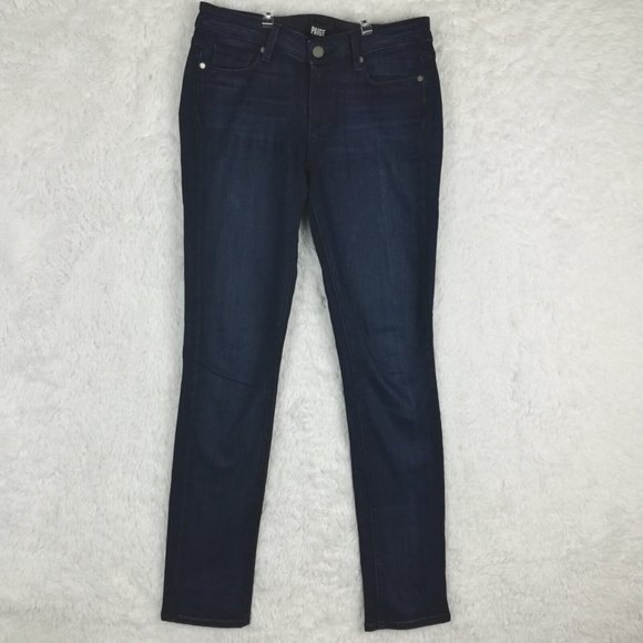 Paige Womens Jeans Skyline Skinny Blue Denim Rinse Wash Stretch‎ Mid Rise 28 - Picture 1 of 12